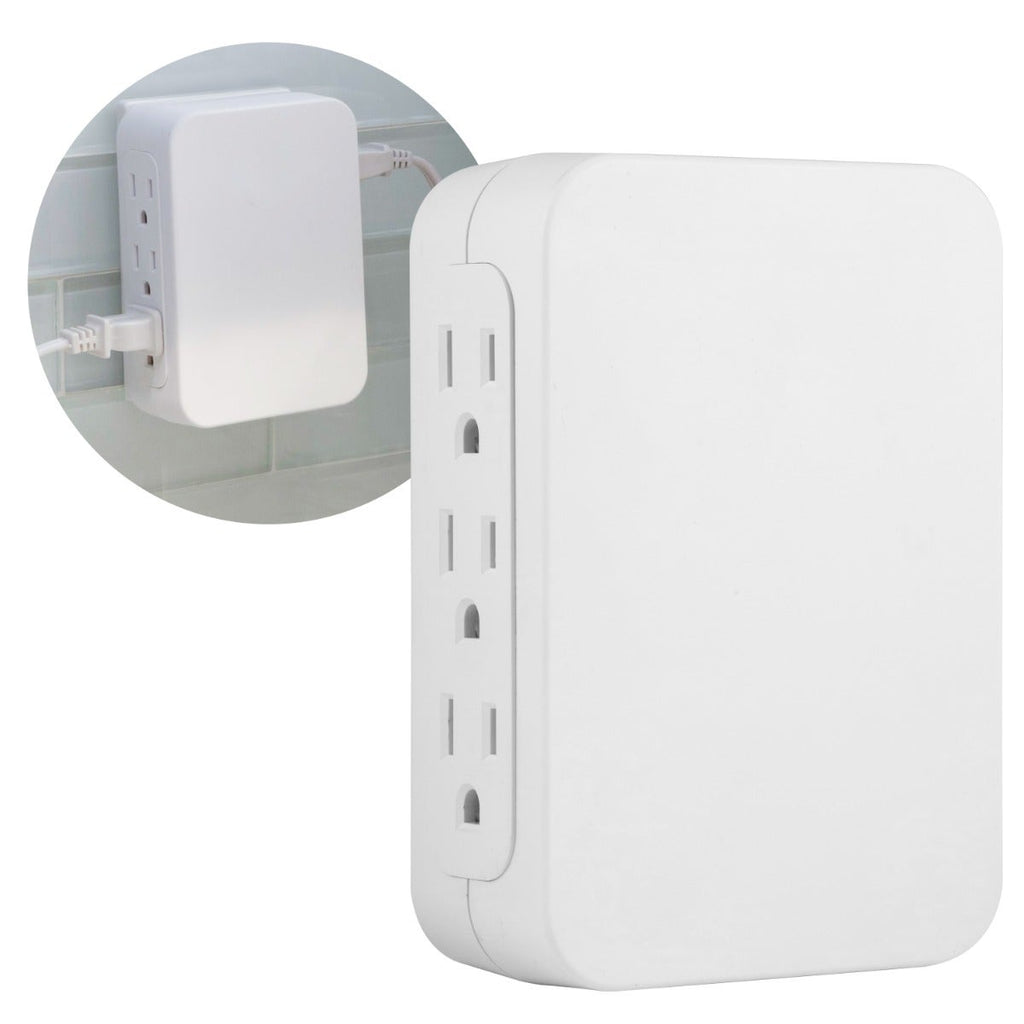 GE Pro 6-Outlet Wall Tap with Surge Protection, White