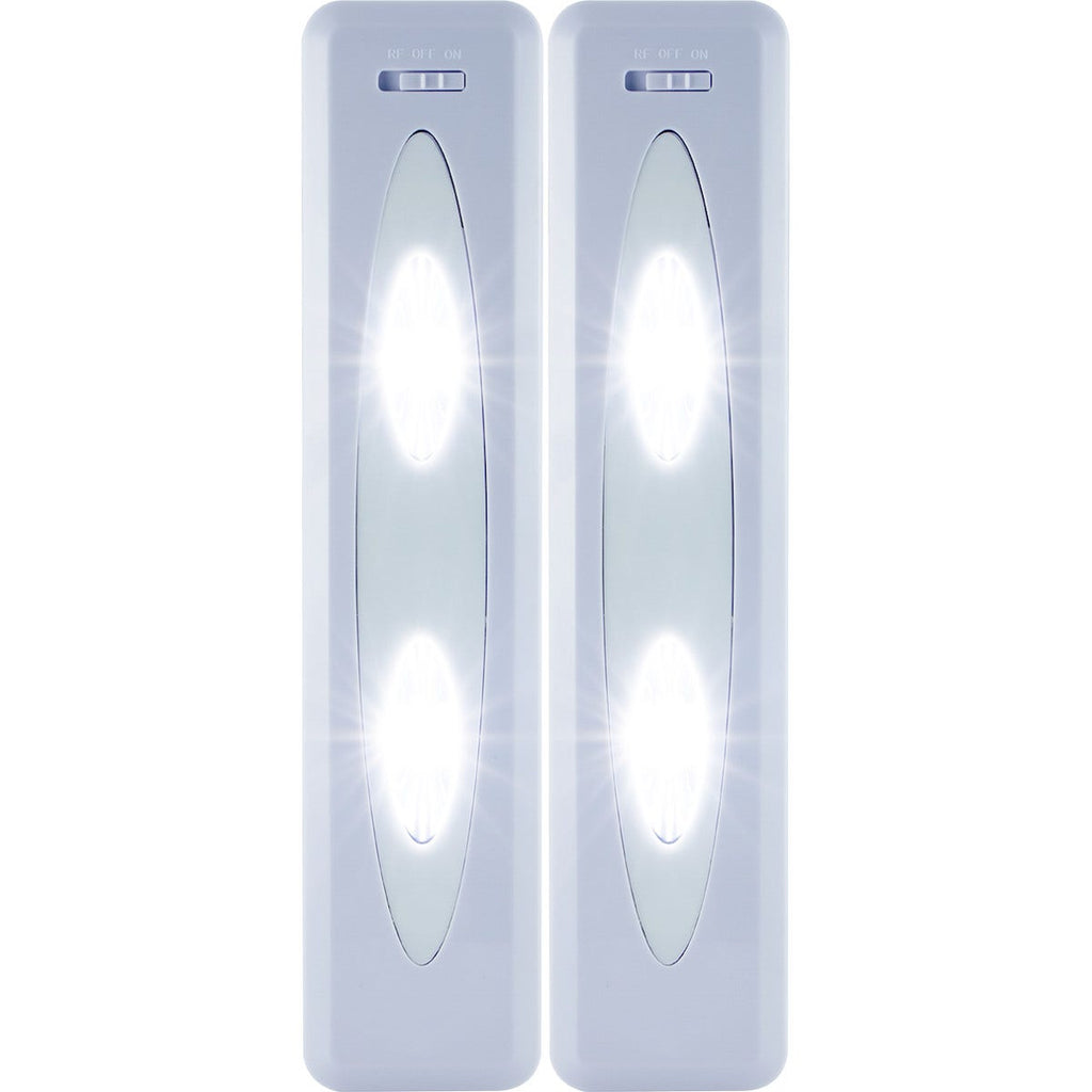 GE Battery Operated LED Light Bars with Remote, White, 2 Pack