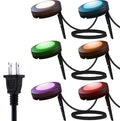 UltraPro Seasons Color-Changing LED Landscape Lights, 6 Pucks, 50ft. Black Cord