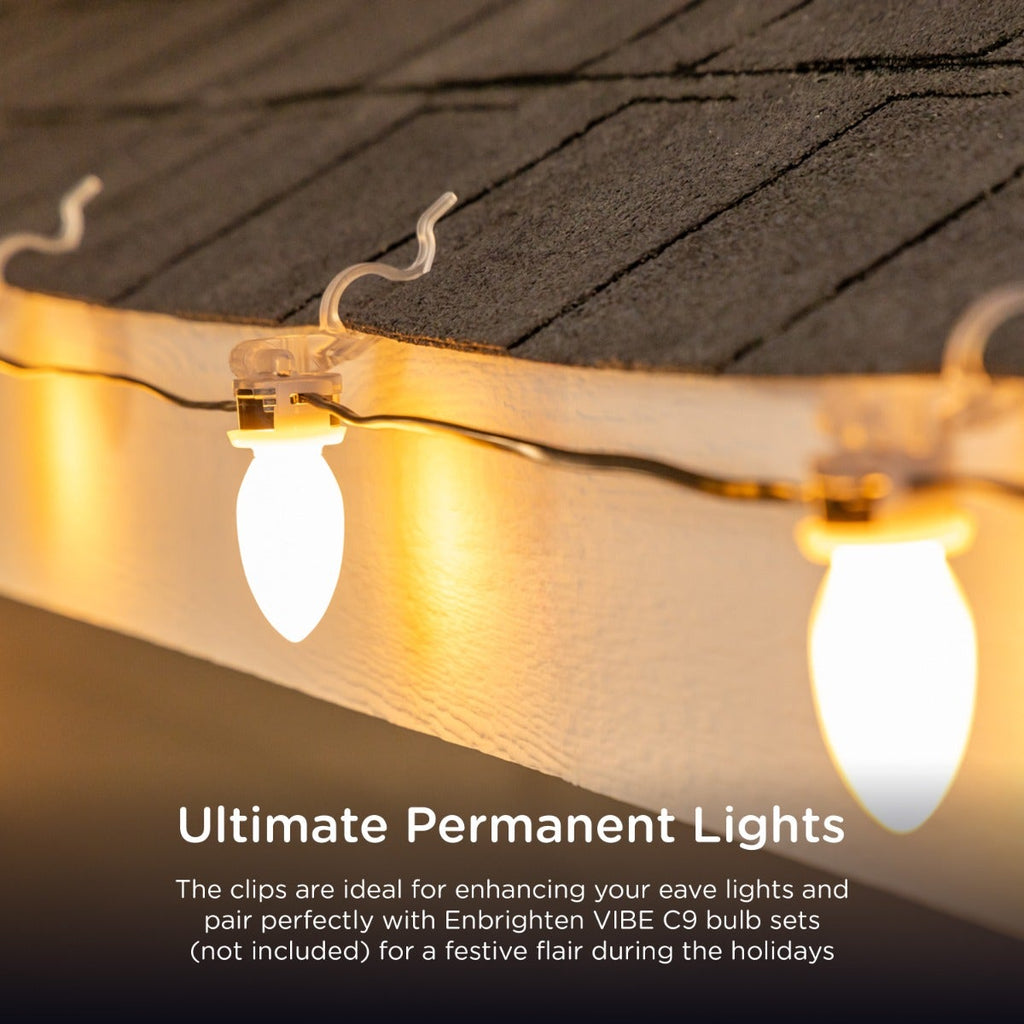 Enbrighten WiFi VIBE Eternity Eave Lights Shingle Clips, 12 Pack