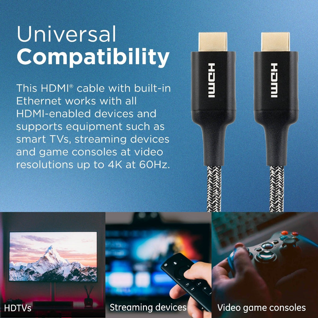 Philips 6ft. 4K Premium HDMI Cable With Ethernet, Black