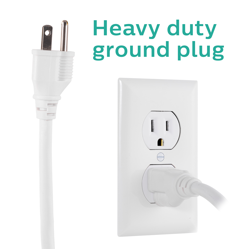 Philips 6-Outlet 2ft. Surge Protector, White