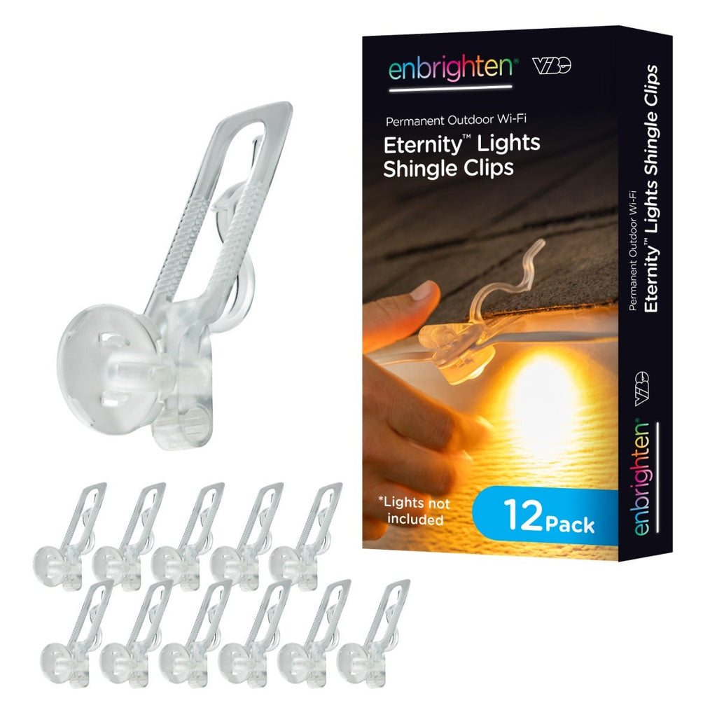 Enbrighten WiFi VIBE Eternity Eave Lights Shingle Clips, 12 Pack