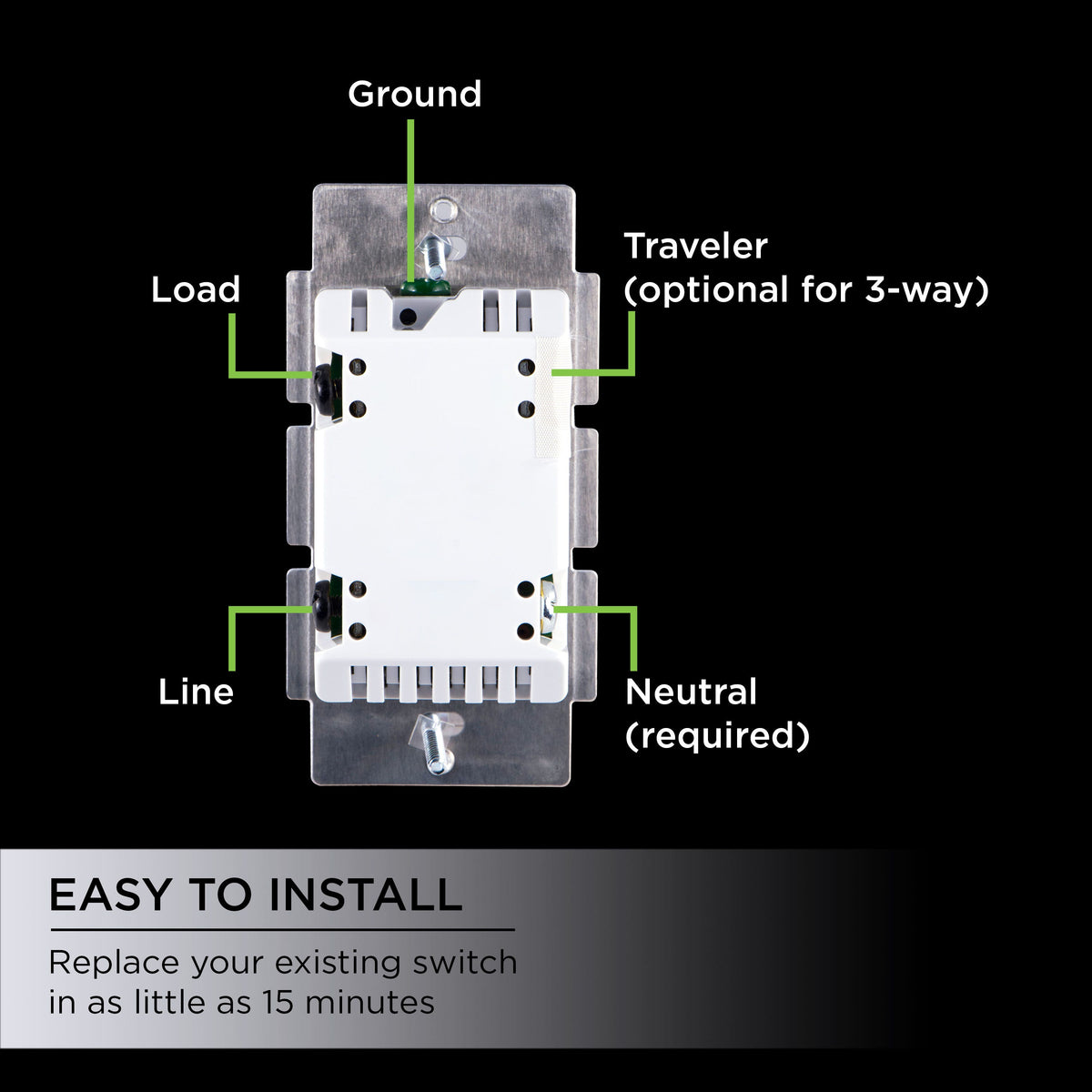 Jasco Z-Wave In-Wall Smart Fan Control, White