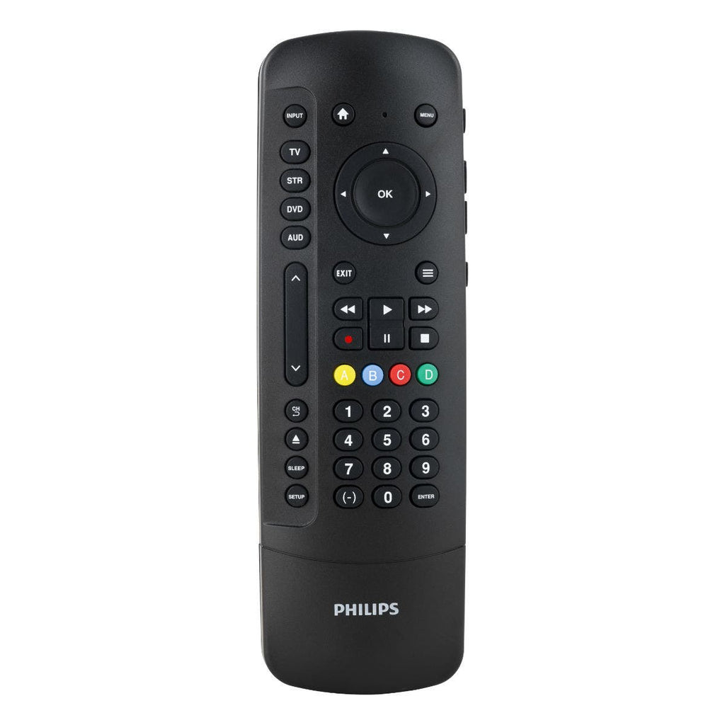 Philips 4-Device Universal Companion Remote for Roku with Flip and Slide Cradle, Black