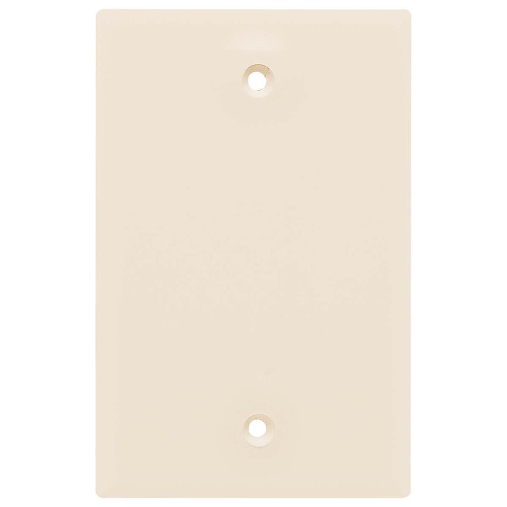 Power Gear Single Blank Oversized Wall Plate Cover, Light Almond