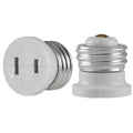 Power Gear Polarized Light Socket Adapter, White, 2pk