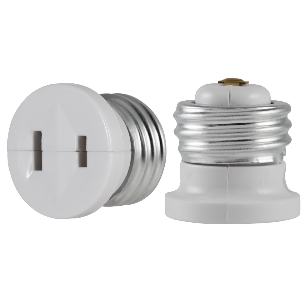 Power Gear Polarized Light Socket Adapter, White, 2pk