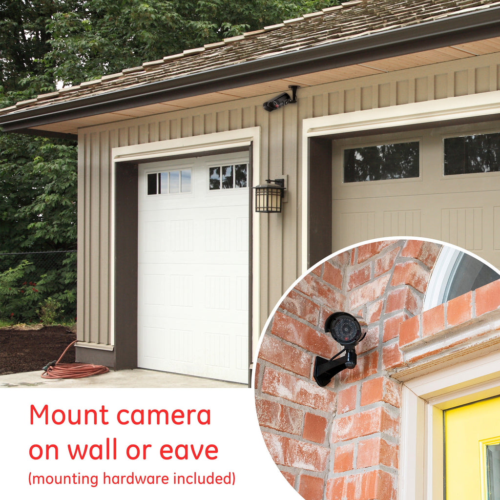 Power Gear Battery-Operated Decoy Security Bullet Camera with Red Indicator LED, Black
