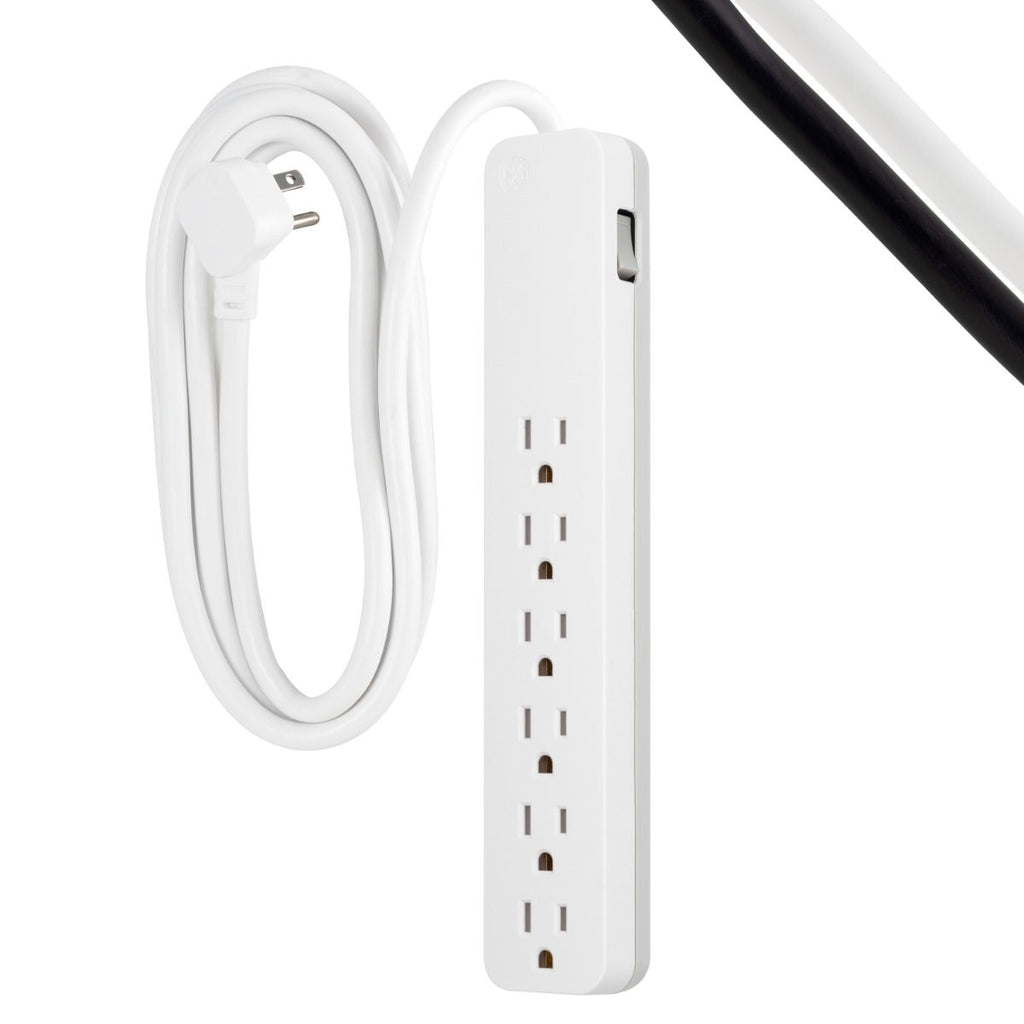 GE 6-Outlet 10ft. Surge Protector, White