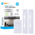 GE Battery Operated LED Light Bars with Remote, White, 2 Pack