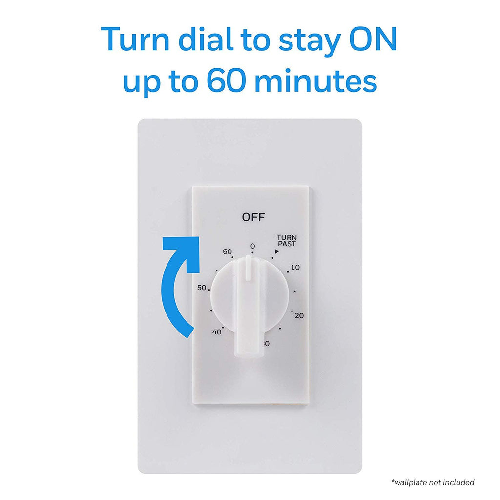 UltraPro In-Wall 60-Minute Spring-Wound Timer, White/Almond