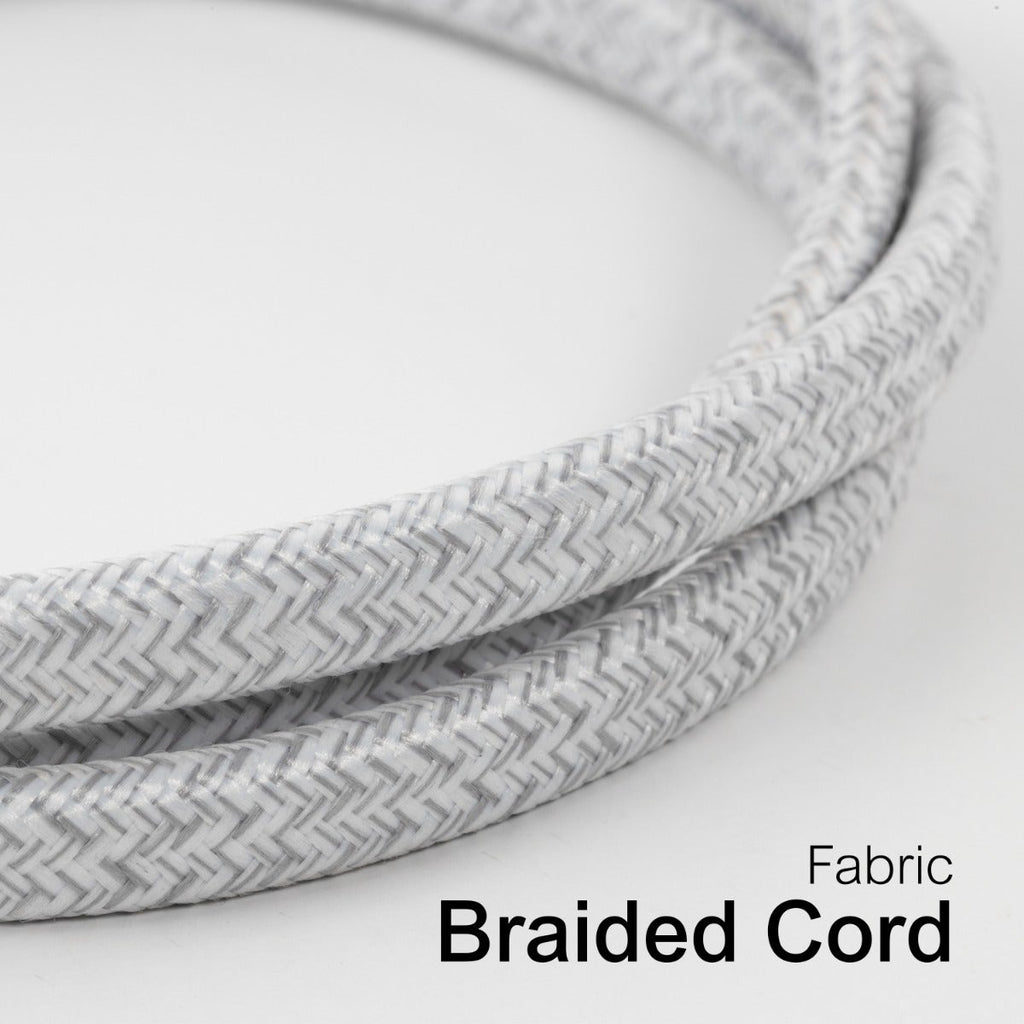 GE 3-Outlet 6ft. Dual Split Braided Extension Cord, White