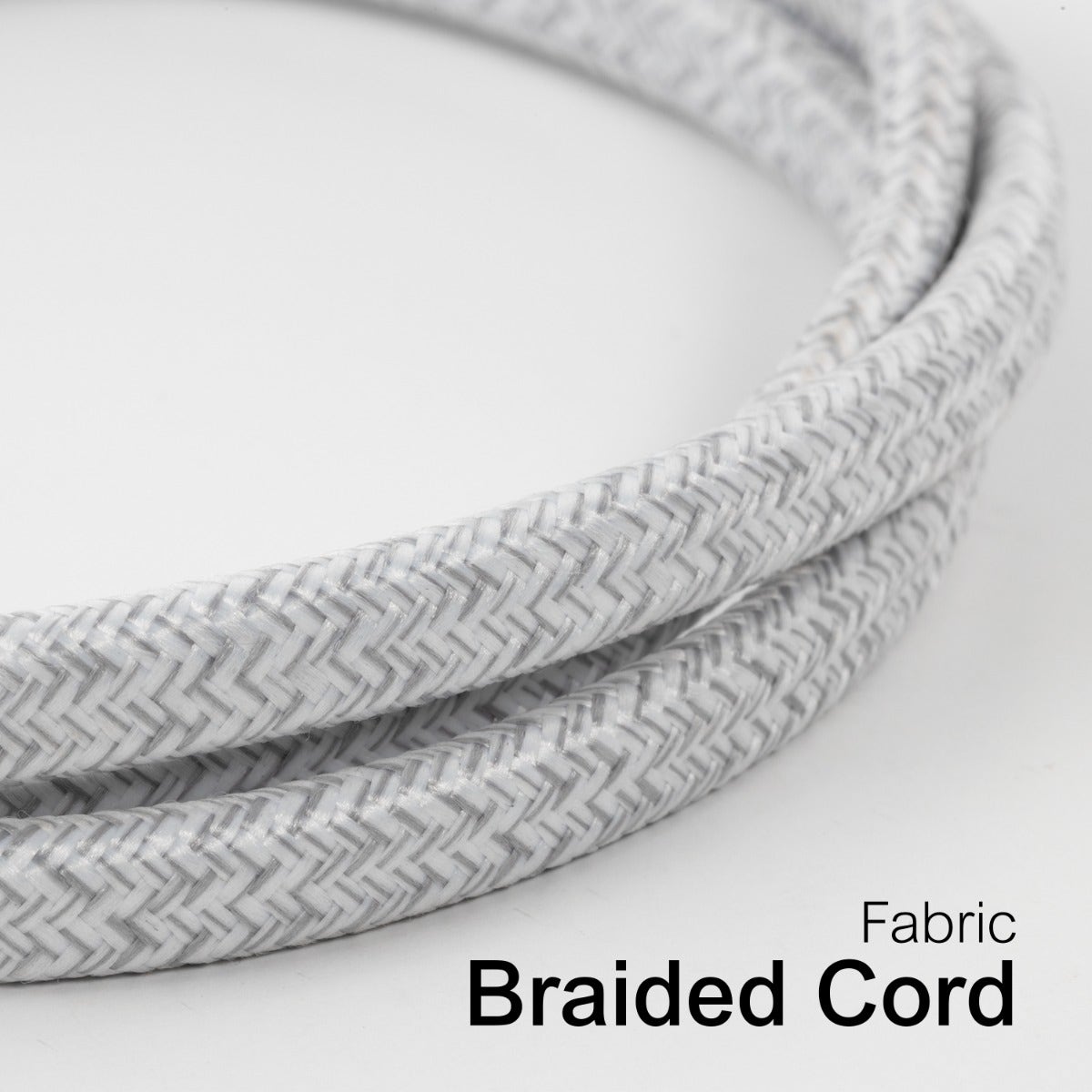 GE 3-Outlet 6ft. Dual Split Braided Extension Cord, White