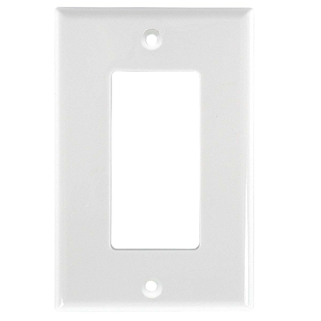 Power Gear Single Rocker Switch Oversized Wall Plate, White