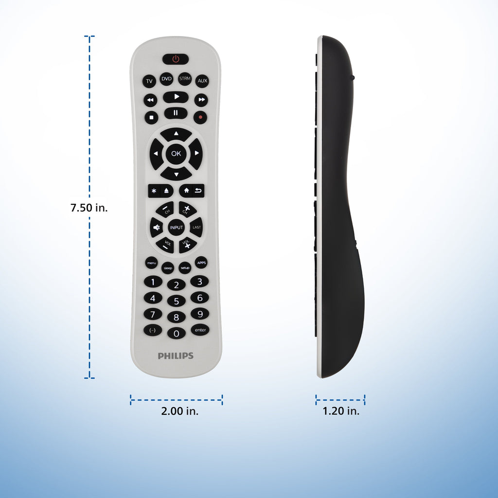 Philips 4-Device Backlit Universal Remote, White