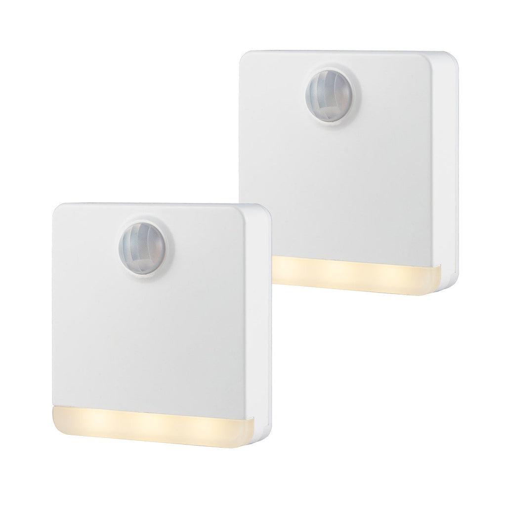Energizer Indoor Battery Operated Motion Activated LED Path Light, 2 Pack, White