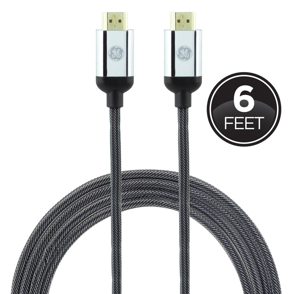 GE UltraPro 6ft. 4K HDMI Cable with Ethernet, Black