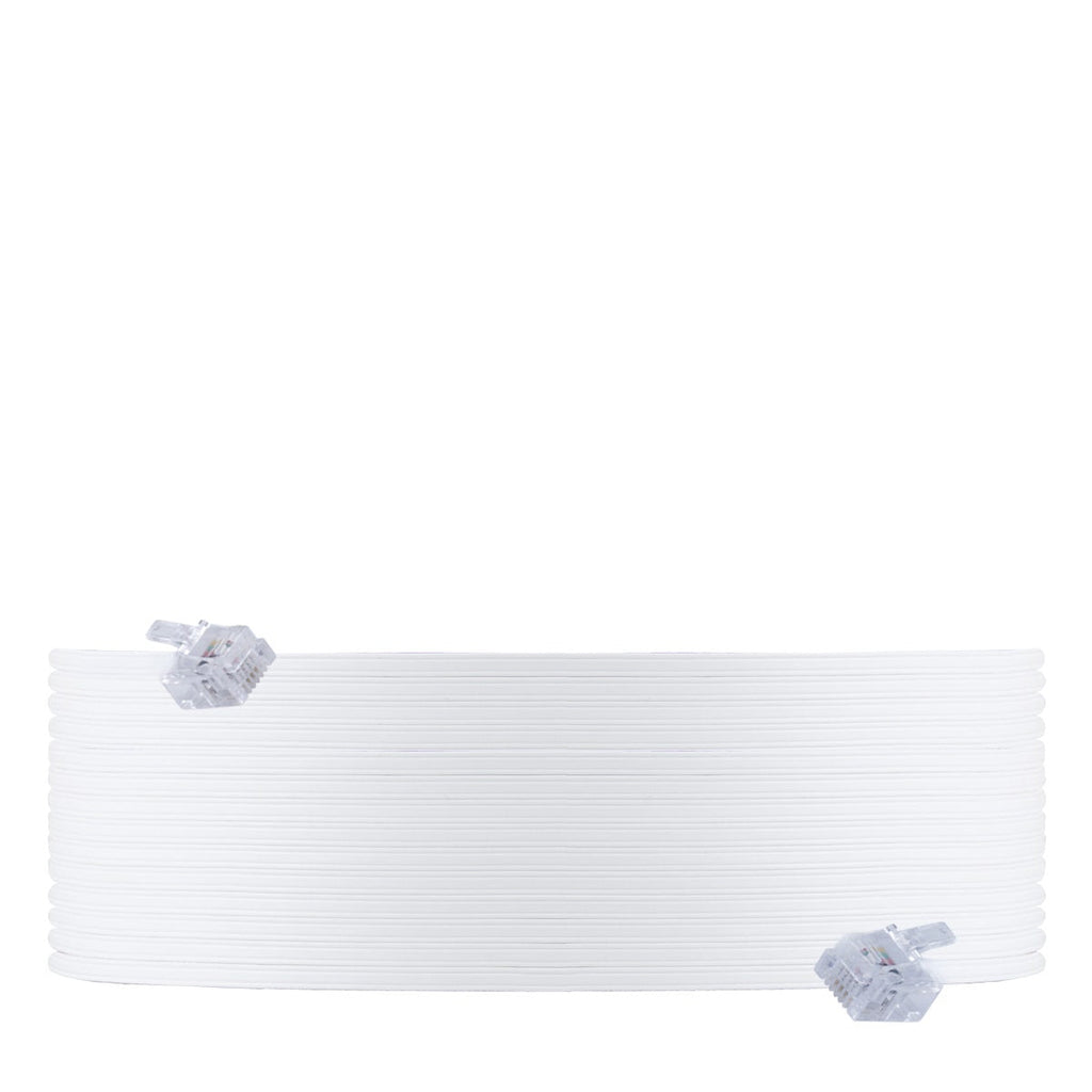 Power Gear 50ft. Ultra Thin Phone Line Cord, White